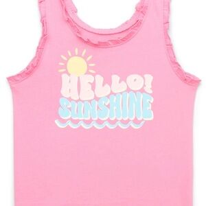 Pink and Yellow Casual Tank Tops